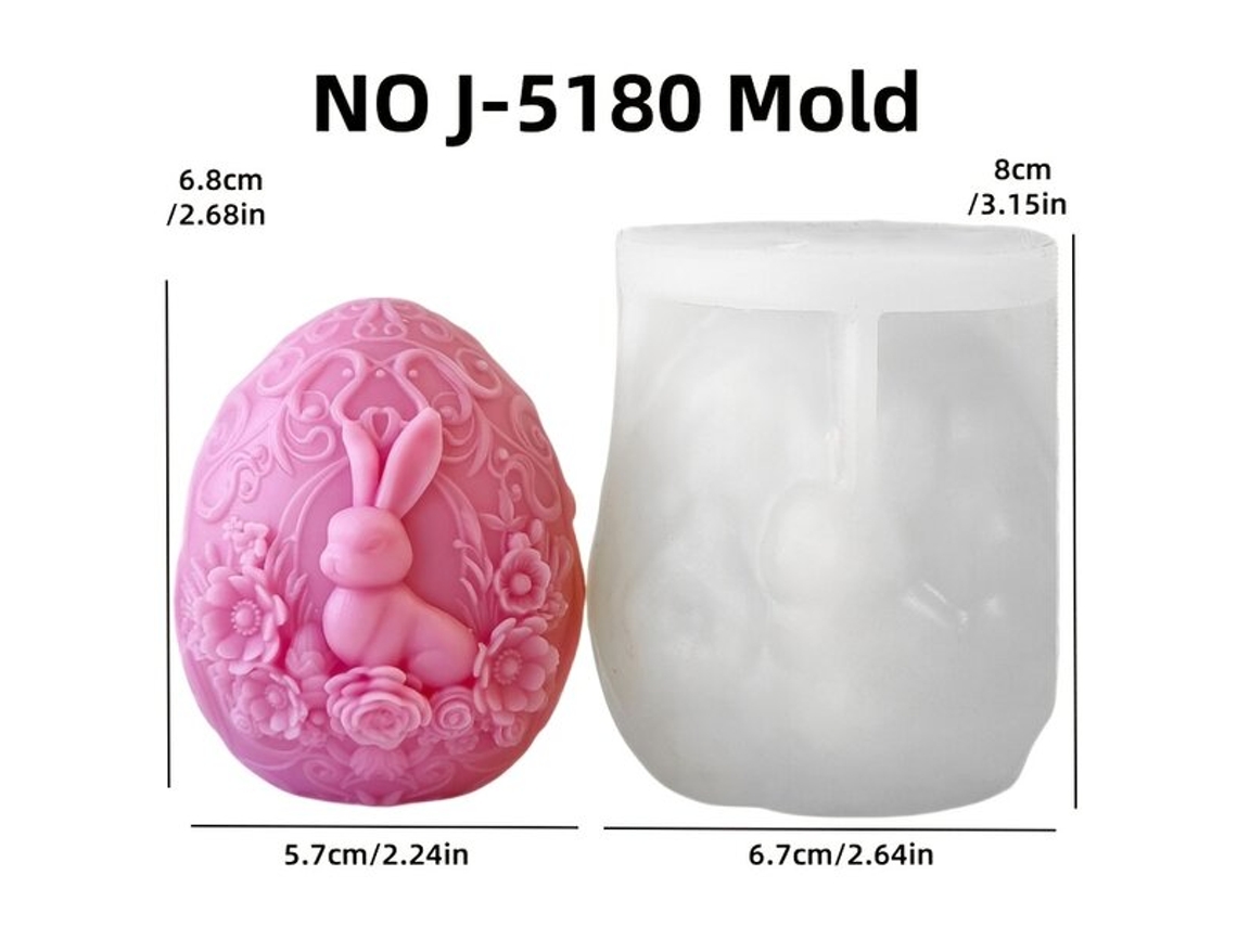 Molde De Silicone Para Vela De Coelho Da Páscoa Vayotoy
