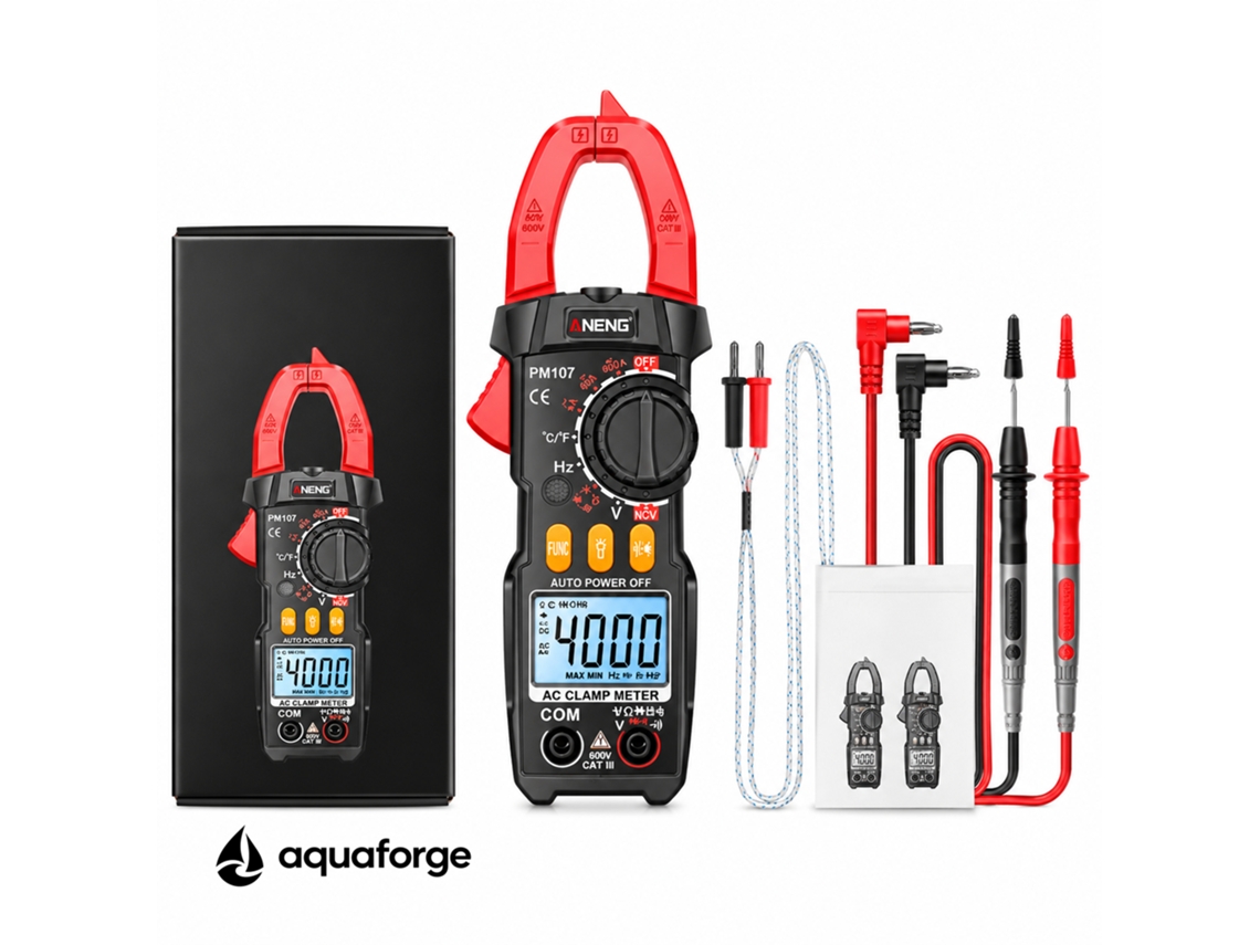 Alicate Amperimétrico Aquaforge Pm107, 600a