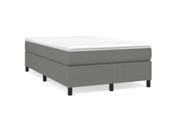 Vidaxl Cama Boxspring Com Colchão 120x190 Cm Tecido Cinzento-escuro