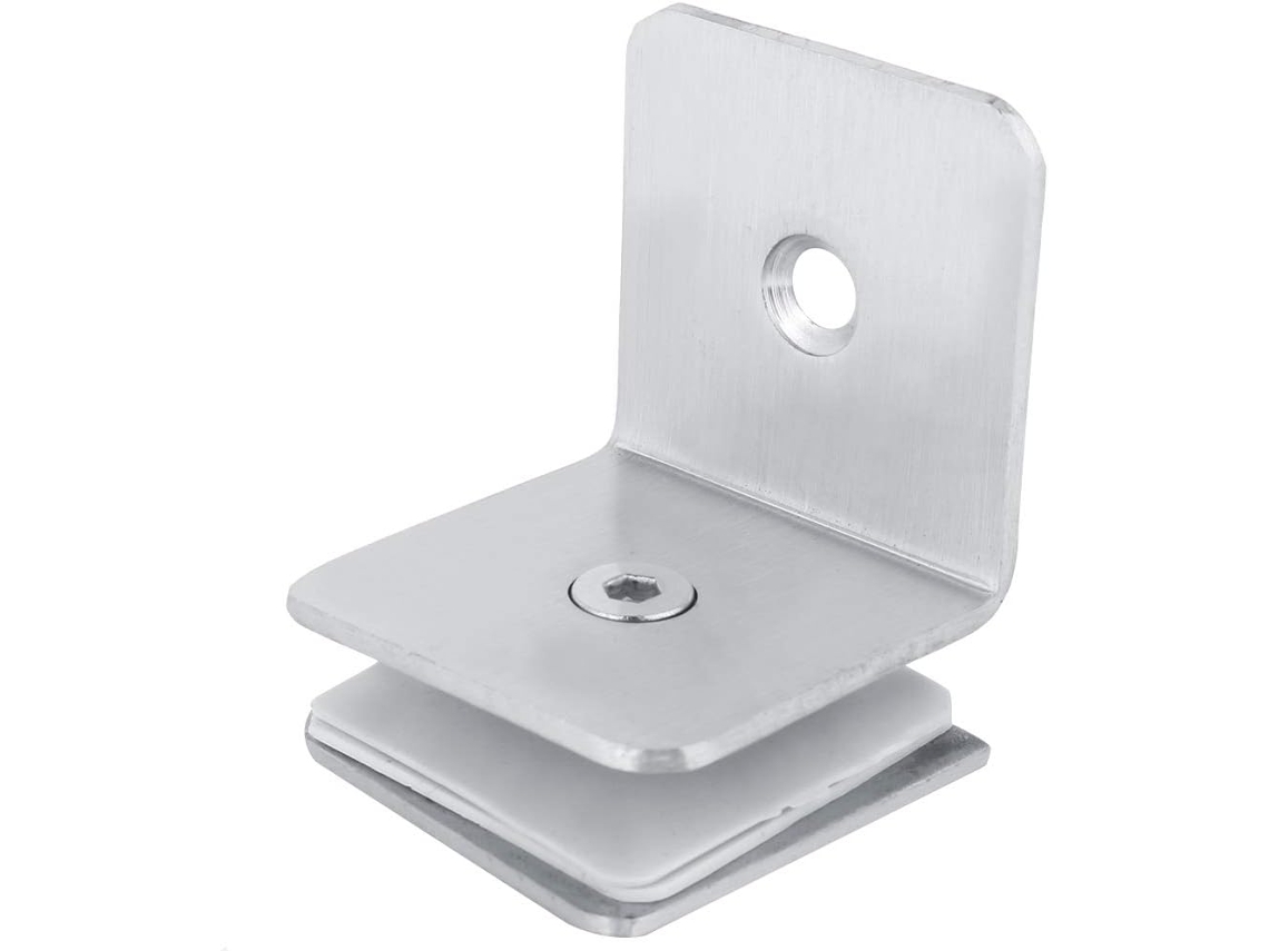 Suporte De Dobradiça Com Clipe Em Aço Inoxidável Para Porta Vidro Box Banheiro, Para Vidros Espessos De 8a 12mm