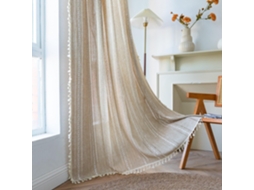 Single-panel Bohemian Style Curtains, Sheer French Style, Suitable For Bedrooms And Living Rooms (132x213cm)