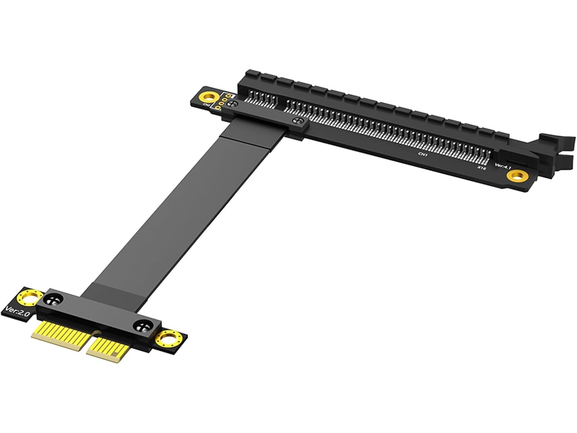 Cabo Riser Pcie 3.0 X16 Para Express De 25 Cm Com Cotovelo Em Ângulo