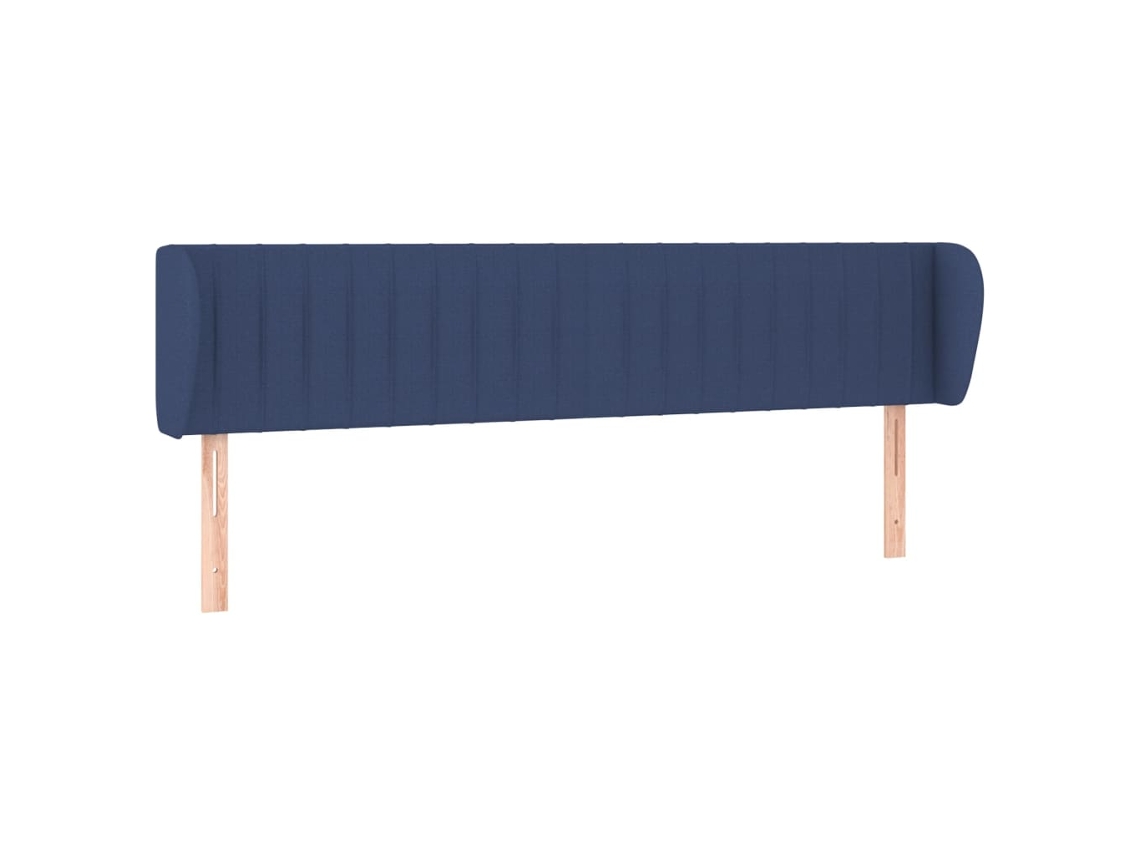 Cabeceira de Cama C/ Abas Tecido 183x23x78/88 Cm Azul MAISON EXCLUSIVE
