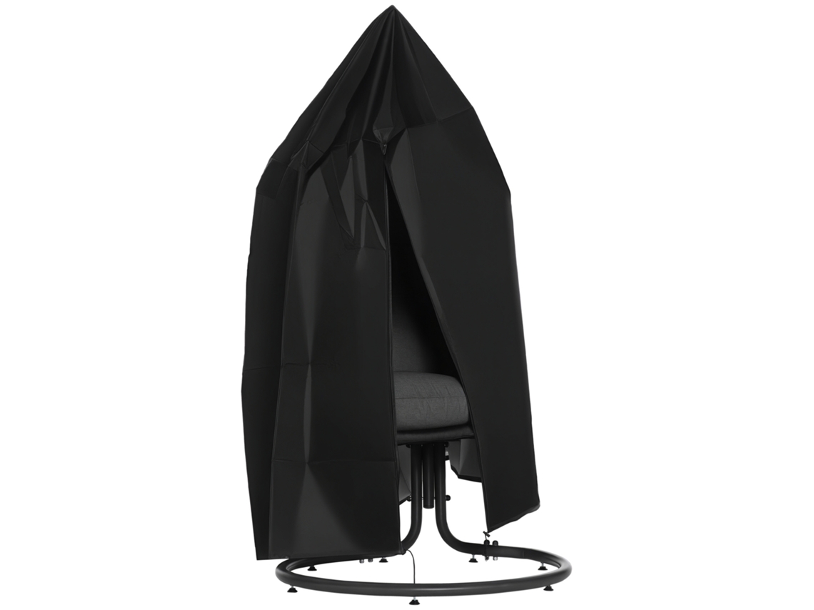 Capa para Cadeira Suspensa,capa para Cadeira Ovo em Tecido Oxford 210d com Zíper,ø 115x190cm,preto BTFORUS