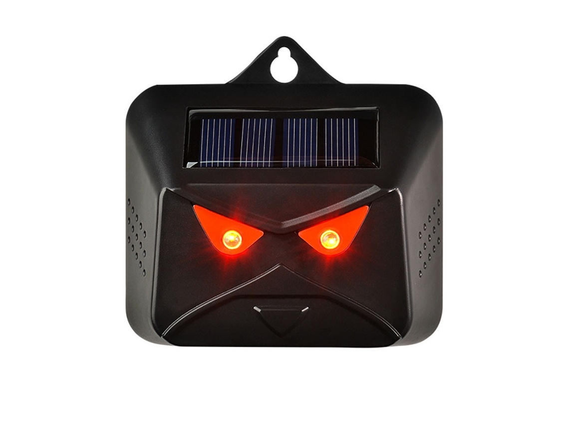 Bateria de Painel Solar Multi-Silício Dupla Alimentação Repelente de Animais Cachorro Pássaro Luz Led Vermelha Dispositivo de Dissuasã