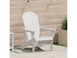 Vidaxl Cadeira Adirondack Branco Hdpe