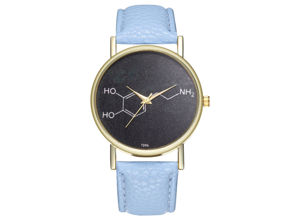 Reloj De Mujer Zhoulianfa Correa De Cuero Cuarzo Empresarial T296-a Azul Claro