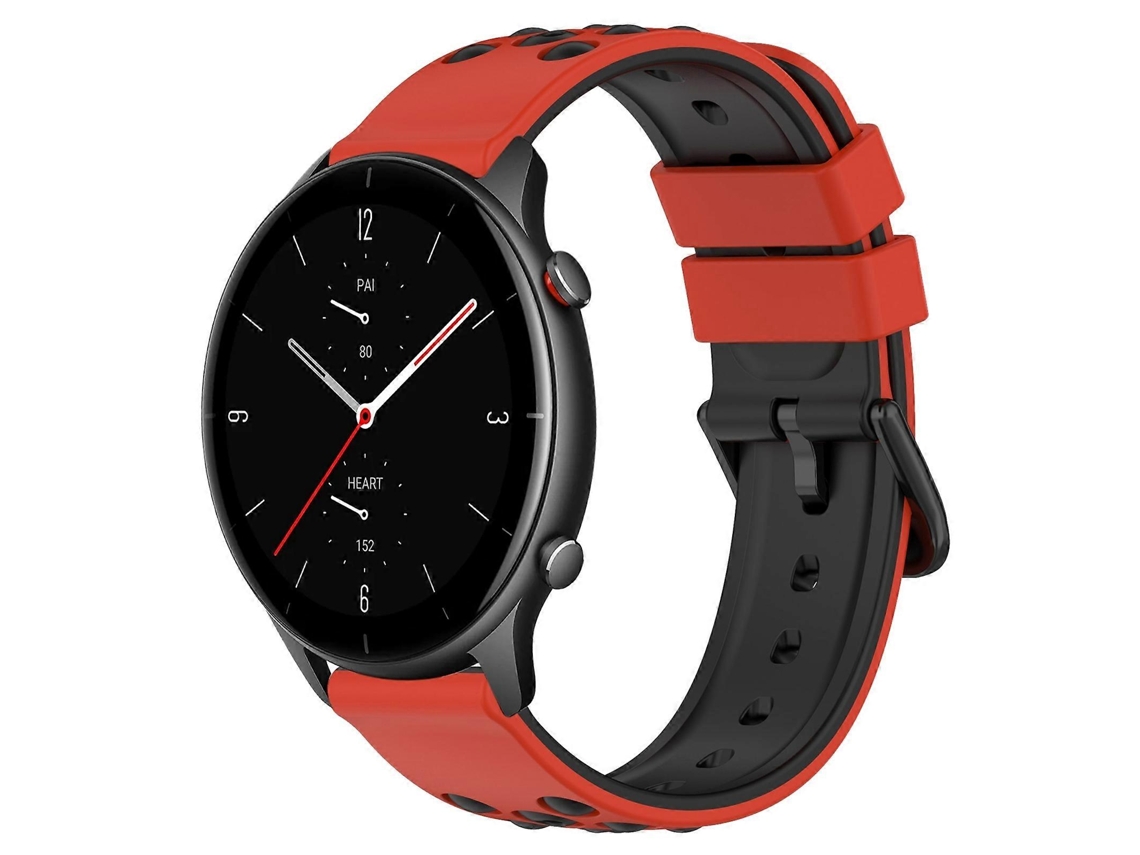 Pulseira De Silicone Poroso Bicolor De 22 Mm Para Amazfit Gtr 2e
