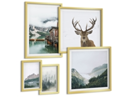 Conjunto De Pinturas Paisagens De Montanha Da Natureza Espelharte (5 Peças)