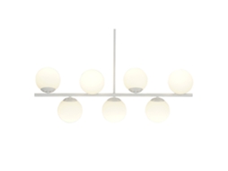 Luminária de Teto com Bolas de Cristal Metálicas Brancas, 98x21x22cm ALEXANDRA HOUSE LIVING