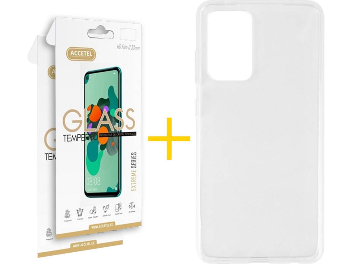Kit Capa e 2 Películas Samsung Galaxy A52s ACCETEL Liso (Transparente)