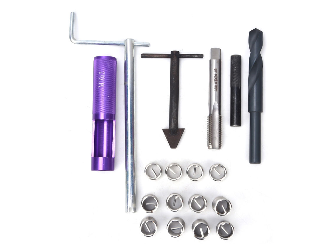 Kit de inserção de reparo de rosca M16 x 2.0 com bucha