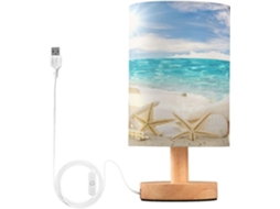 Luminária De Leitura Usb, Luminárias De Leitura Elétricas, Quarto Infantil, Azul Caribenho, Praia De Verão