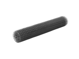 Vidaxl Cerca Arame Galinheiro 25x1 M Aço C/ Revestimento Pvc Cinzento