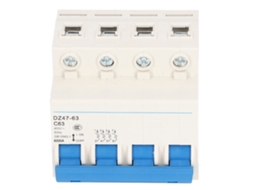 Laxiscreed Disjuntor Miniatura 4 Polos 63a Para Proteção De Corrente E Segurança Elétrica