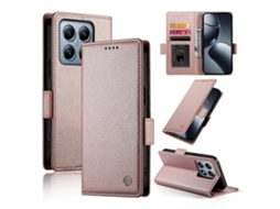 Capa De Celular Em Couro Fosco Com Fecho Magnético Lateral Para Xiaomi 17
