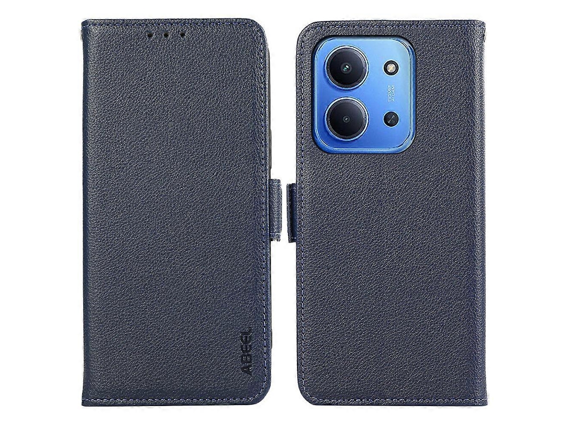 Capa Tkdaddy Abeel Para Xiaomi Redmi 15c 5g (ue) (173 Mm) / 15c 4g (ue) (173 Mm) Com Textura De Lichia E Bloqueio Rfid, Azul