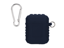 Capa Protetora Para Estojo De Carregamento De Fones De Ouvido Bluetooth Estilo Empresarial Simples Para Airpods (azul)