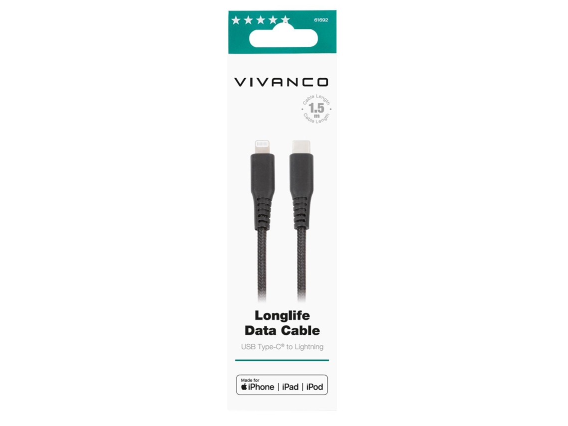 Vivanco Longlife 1.5 M Preto