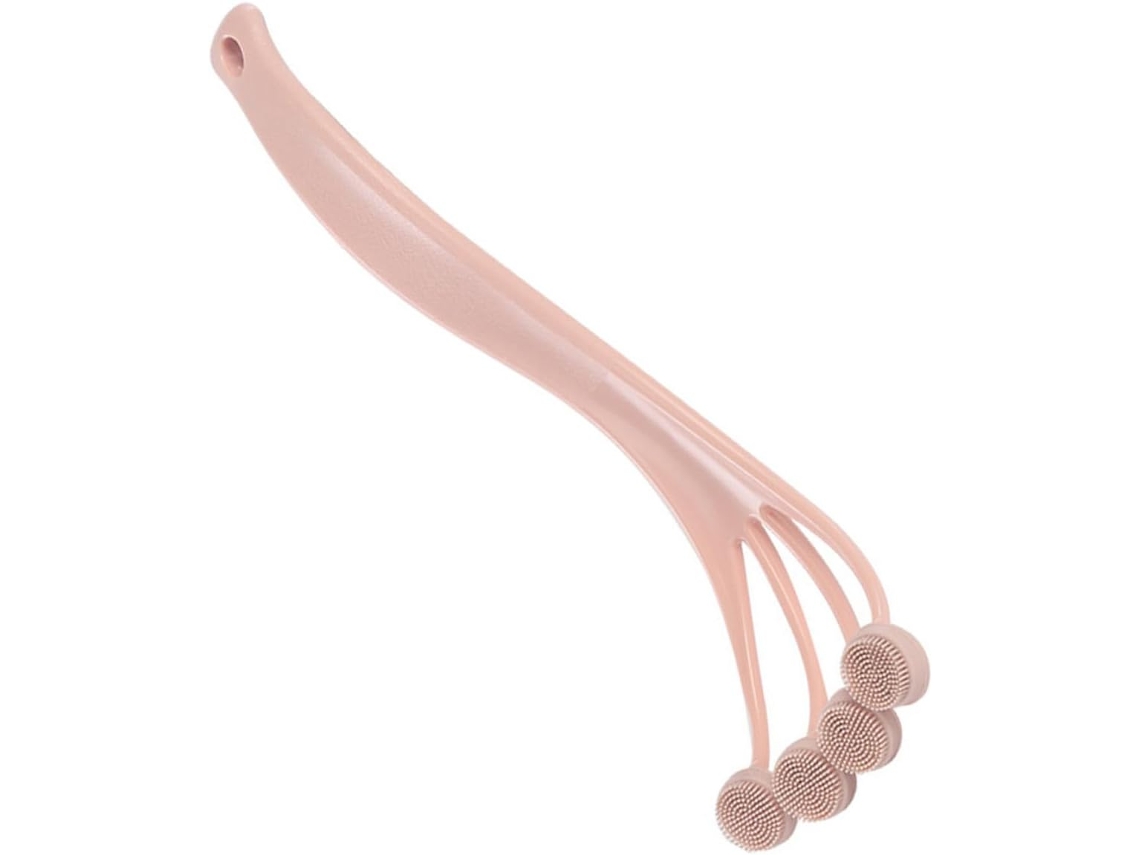 Escova De Banho Homoyoyo Com Dorso Plástico E Cabo Longo Ergonômico, Fácil De Segurar, Para Esfoliar E Limpar O Banho