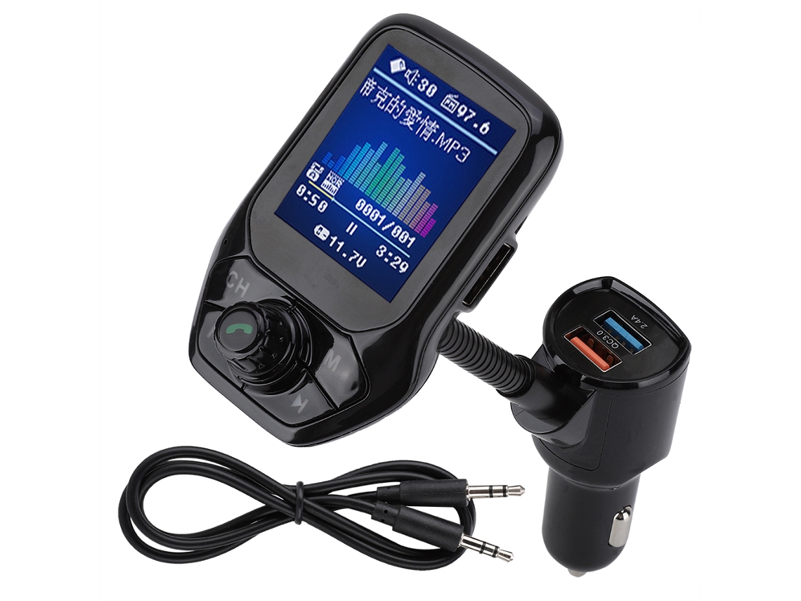 Transmissor Fm De Carro Com Bluetooth E Carregamento Usb