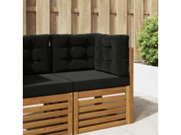 Vidaxl Almofada Para Sofá Externo Poliéster Preto 60 X 60 Cm