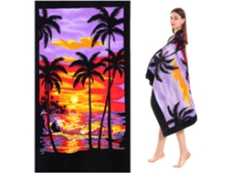 1 Toalha de Praia de Algodão, Extra Grande 180 X 105 Cm, Toalha de Piscina Grossa e Altamente Absorvente BRILVIBERA