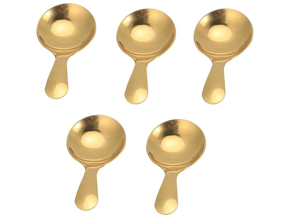 Colheres De Sorvete De Aço Inoxidável 304 Mini Colherinhos Para Sobremesas E Petiscos Utensílios De Cozinha Ouro