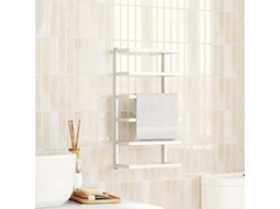 Vidaxl Toalheiro 24x12x48 Cm Aço Branco