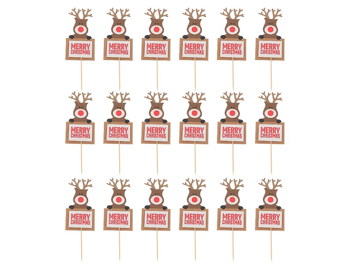 20pcs Enfeites De Bolo De Natal