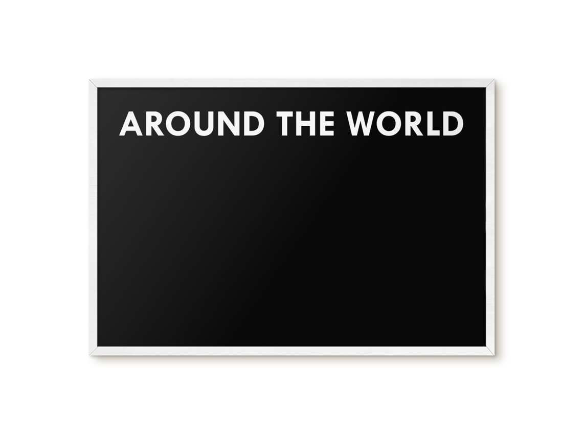 Magnetic Board Around The World For The Living Room Espelharte (60x40 Cm)