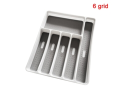 Lurelia Caixa Para Talheres, Antiderrapante, Em Plástico Pp, 5 Grades, Para Gaveta De Cozinha, 28,5 X 32,5 X 4,5 Cm, Uso Diário