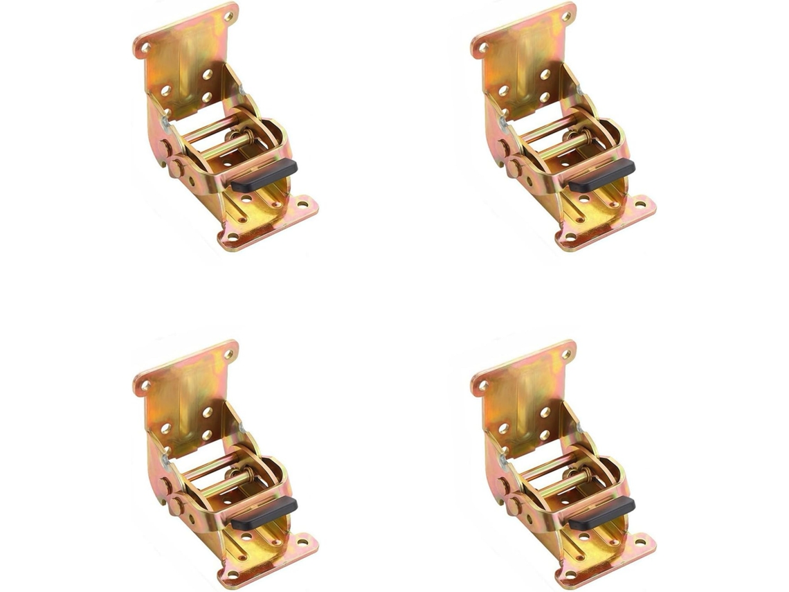 Conjunto De 4 Dobradiças Multifuncionais Para Coxas Mesas, Cadeiras E Prateleiras Travamento Ajustável, Fácil Instalação