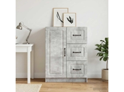 Vidaxl Buffet Cinzento Cimento 66 X 34,5 X 87 Cm Derivados De Madeira