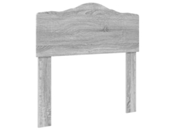 Cabeceira | Painel De Cama Cinza Sonoma 90 Cm Madeira Processada