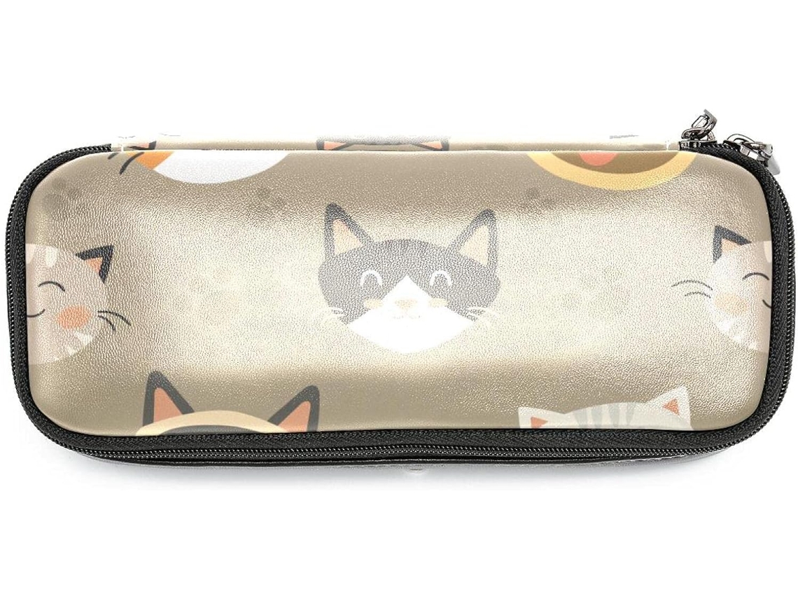 Estojo Grande Com Design De Pata Gato, Organizador De Maquiagem, Ideal Escola, Escritório, Adultos, Meninas E