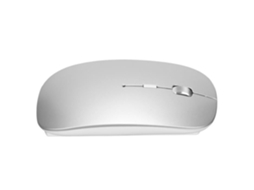 HURRISE Mouse de Computador Wire Mouse 2.4Ghz Connection Mute Click Computer Tracking Gaming Mouse Smooth Silver