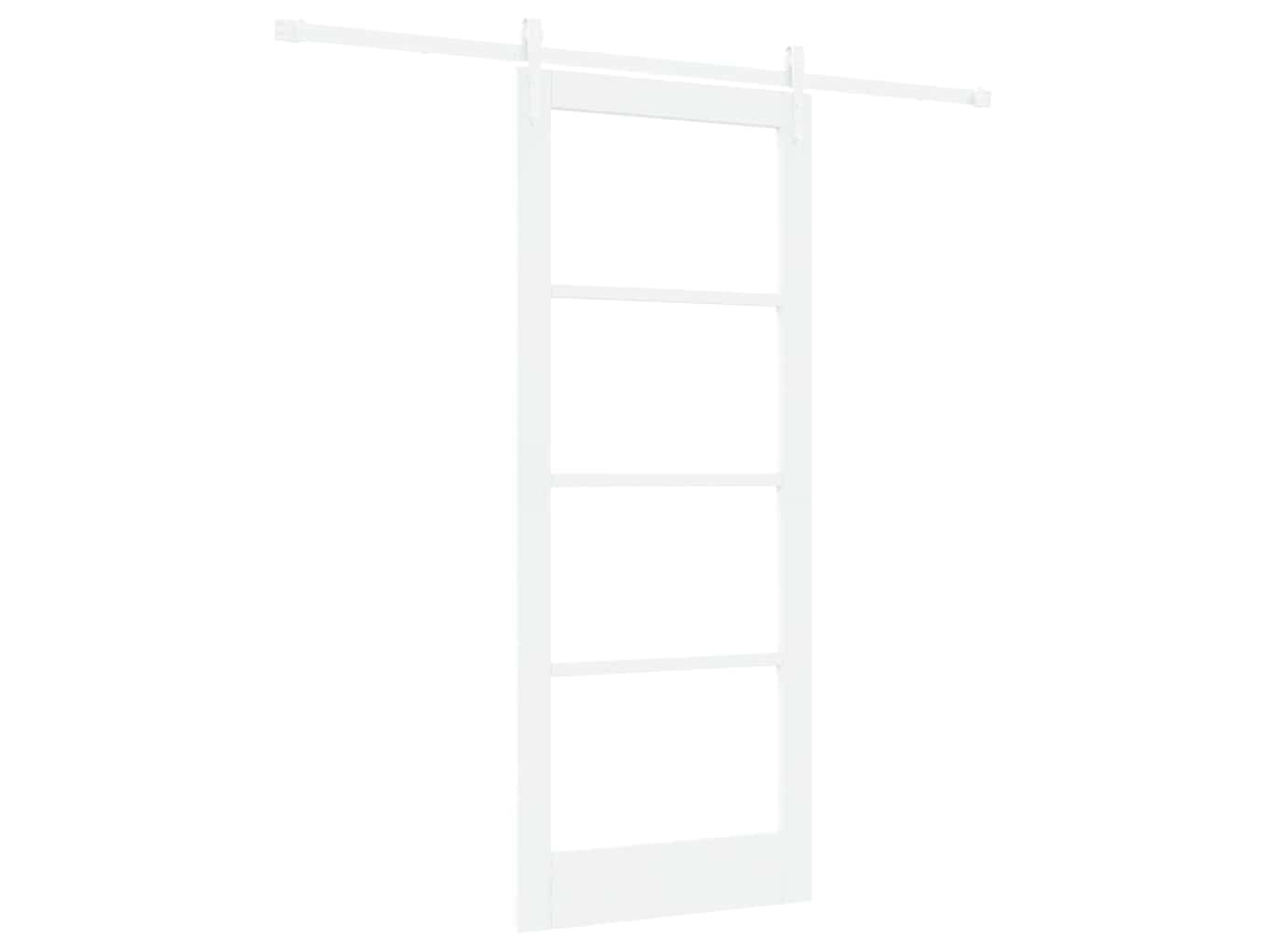 Conjunto 1 Porta Deslizante Vidaxl Branco Madeira De Pinho Maciça (83 X 202 Cm)