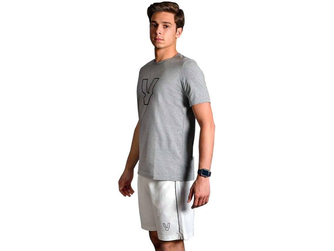 T-shirt de Homem VOLT PADEL Casual Cinza Claro para Padel (Tamanho: L)