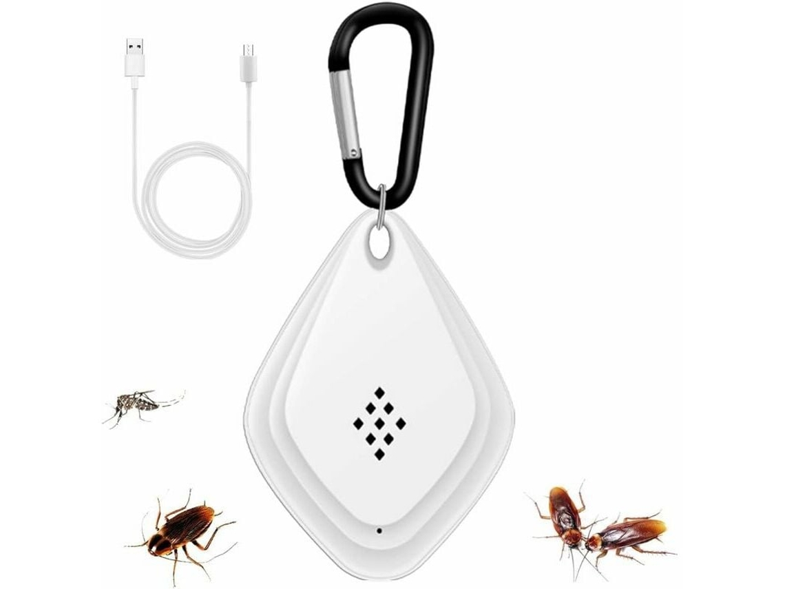 Repelente Ultrassônico CHABERLU portátil, USB, 2 unidades, branco