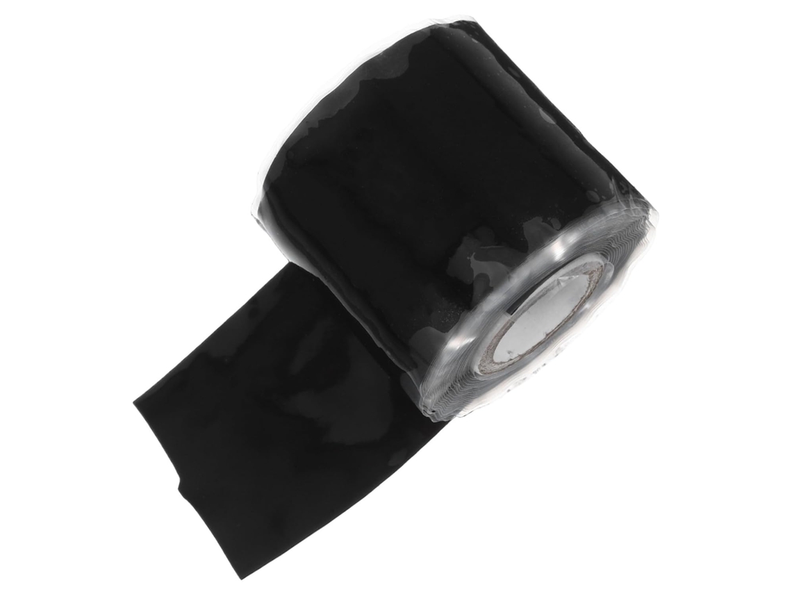 Fita Isolante De Silicone Preta, 1 Rolo, Resistente A Altas Temperaturas