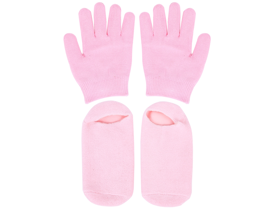 Conjunto De Meias E Luvas De Gel Hidratante Rosotena: Reparo De Rasgos, Exfoliação E Tratamento Com Óleo Essencial