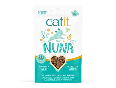 Snacks de Mistura de Proteína de Inseto para Gato CATIT Nuna (Quantidade: 60 g)