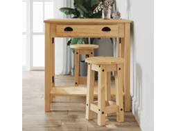 Vidaxl 3 Pcs Conjunto De Bar Pinho Maciço