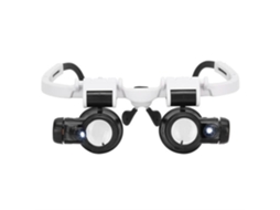Zf08929-Ebtools Lupa Montada na Cabeça Óculos Lupa Montada na Cabeça com Luz Led para Reparo de Leitura YWEI