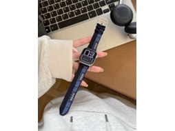 Pulseira Party Style Ultra Knit Jacquard com Fivela de Pinheiro para Apple Watch S10, Meia Noite Azul, 42 44 45 46 S11 10 49mm