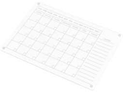 Calendrier Magnétique Surface Lisse E Réutilisable Effaçable À Sec En Acrylique Tableau Blanc Aimanté Pour