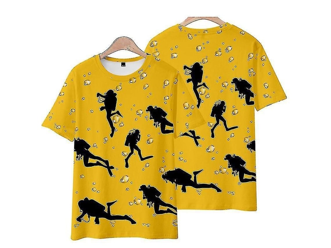 2026 camiseta Casual de Manga Curta com Desenhos Animados Pie Star para Crianças e Adultos, Tamanho Grande, Praia