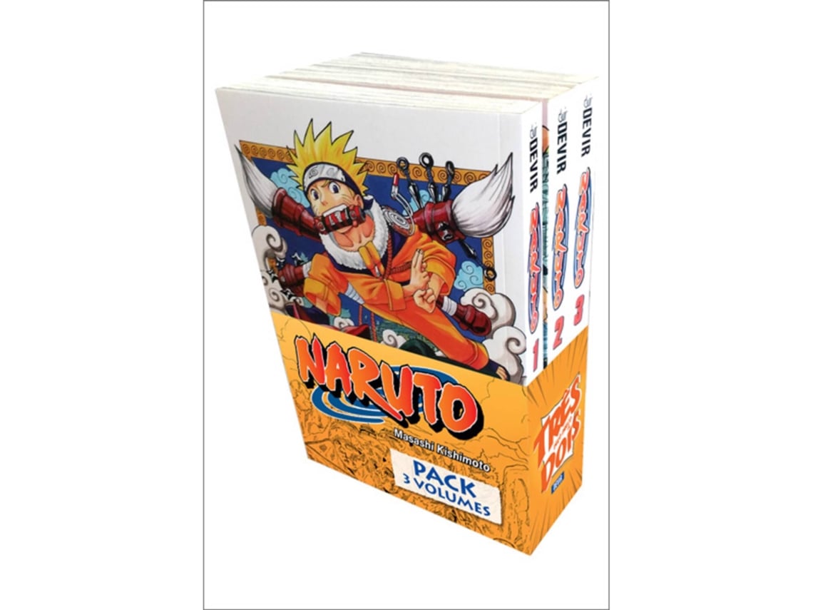 Livro Pack Naruto Volume 1, 2 E 3 De Masashi Kishimoto (português)