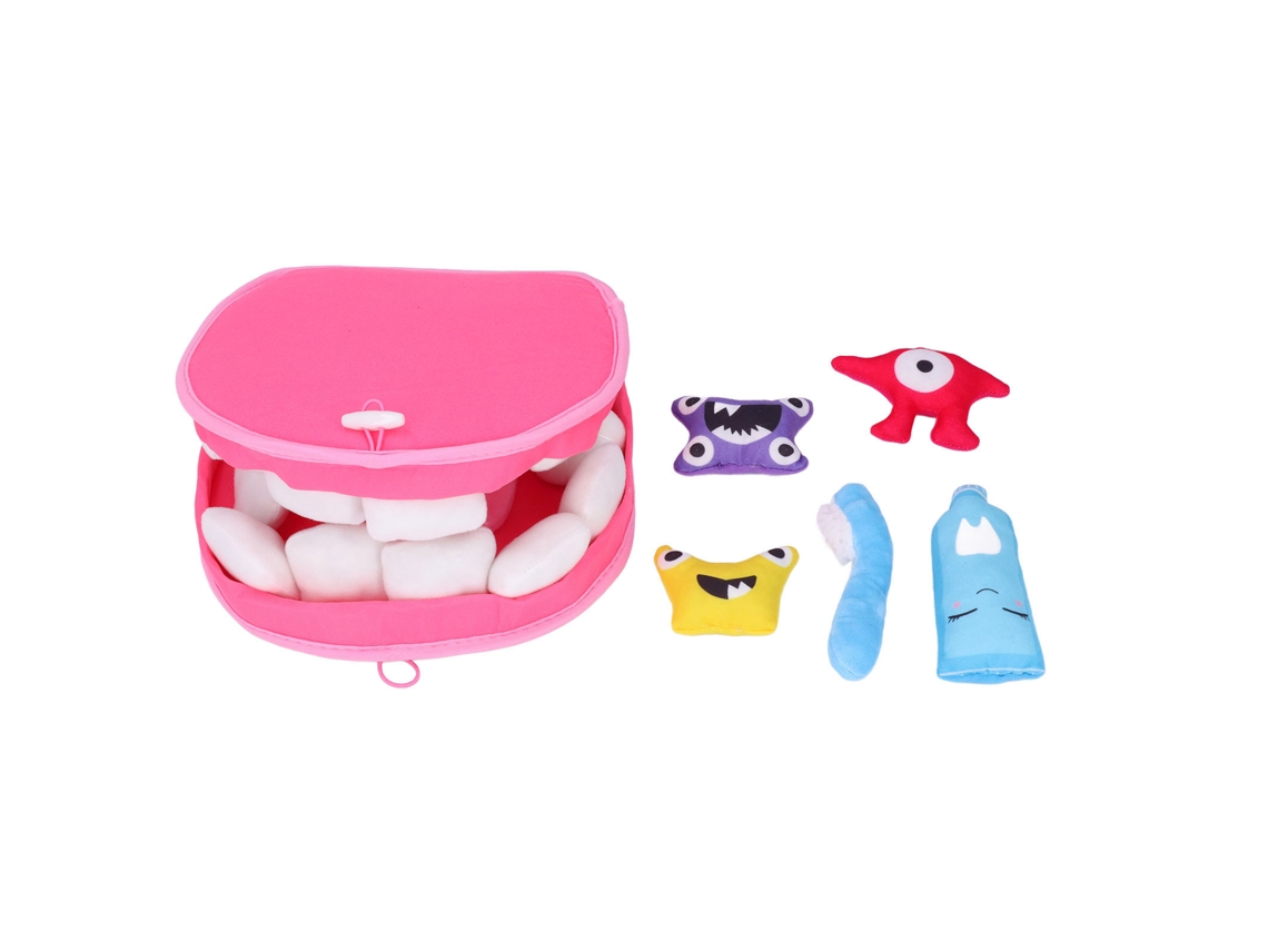 Mali conjunto de Brinquedo de Escovar Dentes Macio com Pp Cotton para Educação Infantil de Cuidado Bucal